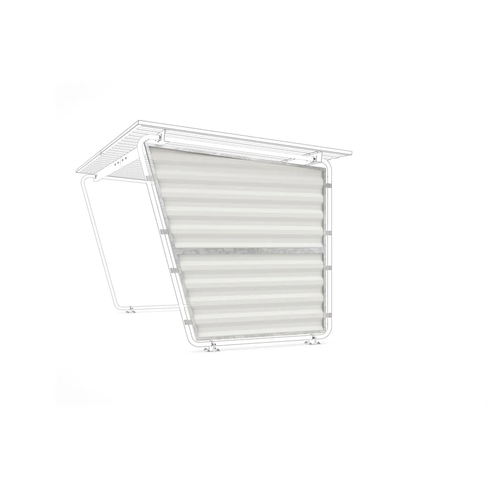 wsm® Seitenwand für Überdachung, 1-seitig, Profilblech, rechts