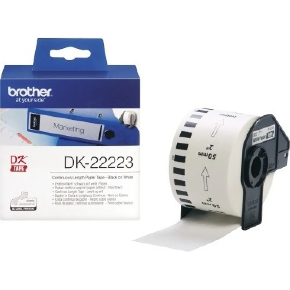 Brother Endlosetikettenrolle DK22223 50mmx30,48m weiß