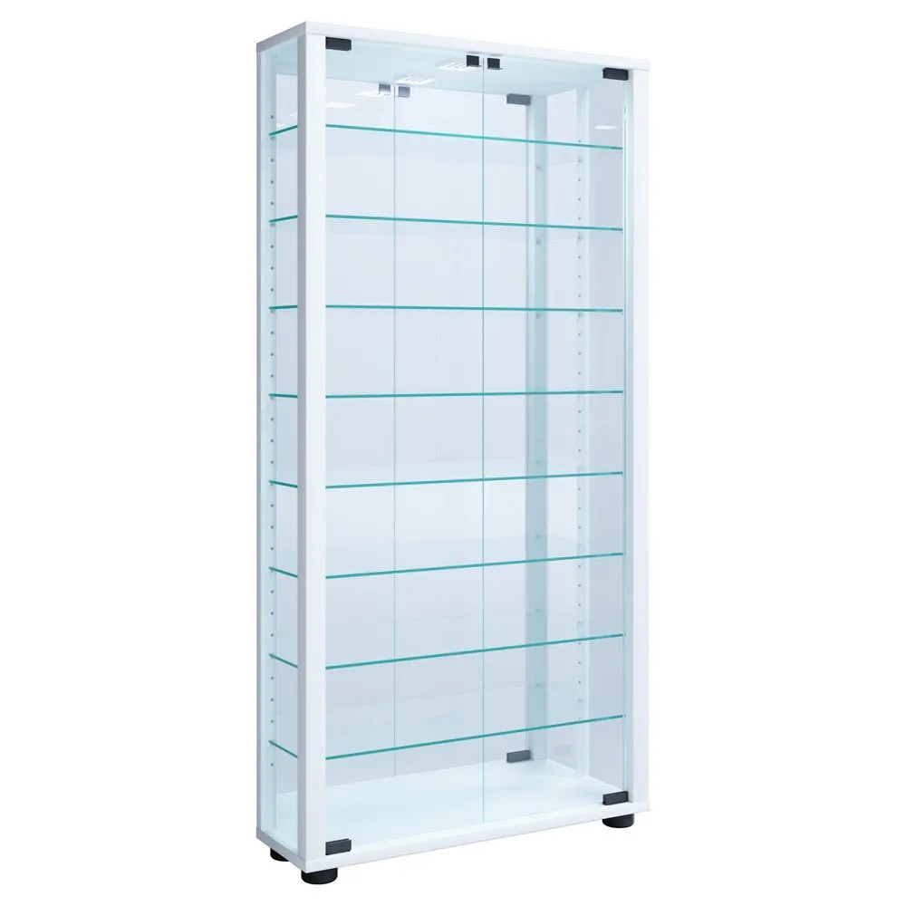 VCM Wandvitrine Vitrosa Maxi mit Spiegel, inkl. LED-Beleuchtung, weiß